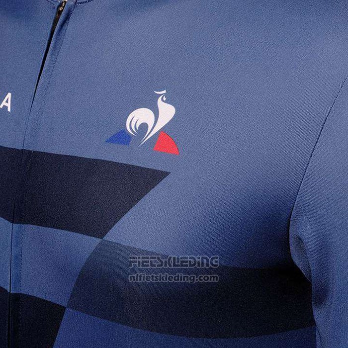 2020 Fietskleding Tour de France Donker Blauw Korte Mouwen en Koersbroek